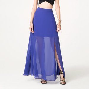 Blue Bebe Maxi Skirt Sheer Chiffon size 2